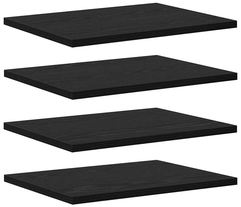 Prateleiras - 4 Peças em Carvalho Preto, 40x30x1,5 cm, Feitas em Madei