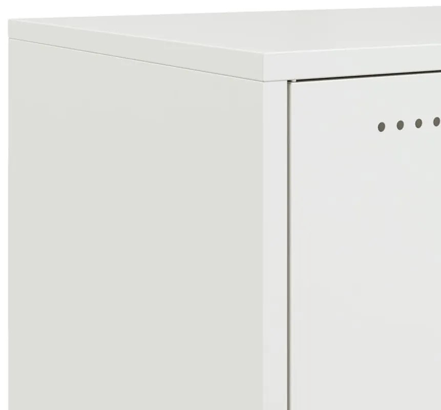 Móvel de TV 100,5x39x43,5 cm aço branco