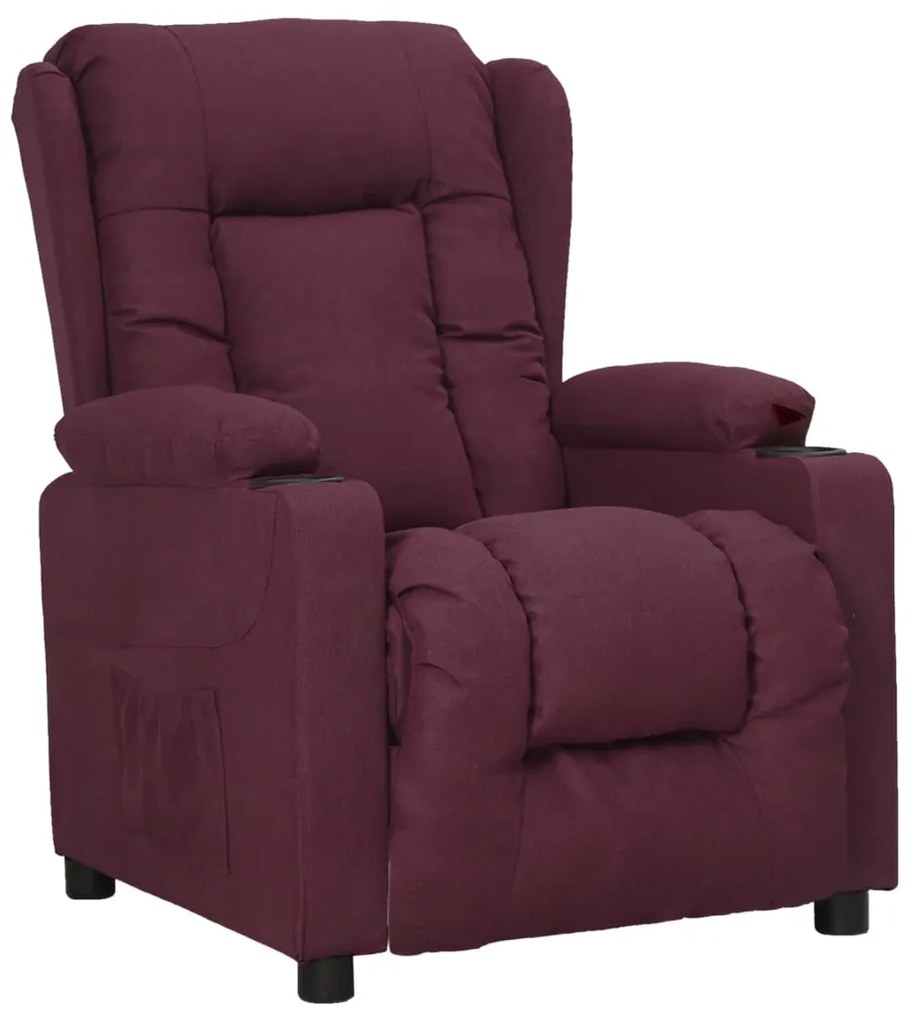 vidaXL Poltrona reclinável tecido roxo