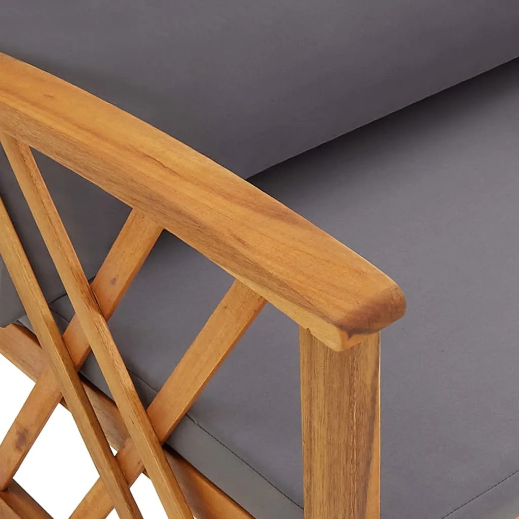 5 pcs conjunto lounge de jardim com almofadões acácia maciça