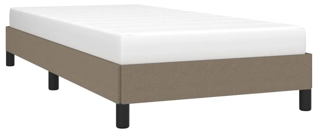 Estrutura de cama 90x200 cm tecido cinza-acastanhado