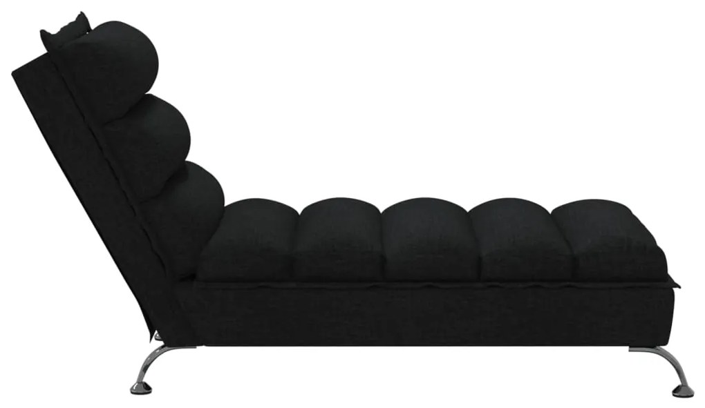 Chaise lounge com almofadões tecido preto