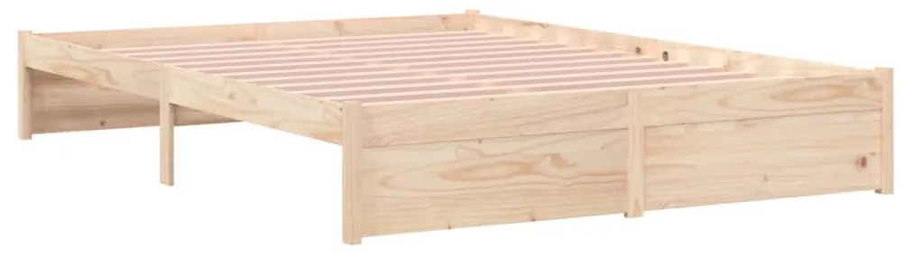 Estrutura de cama king 150x200 cm madeira maciça