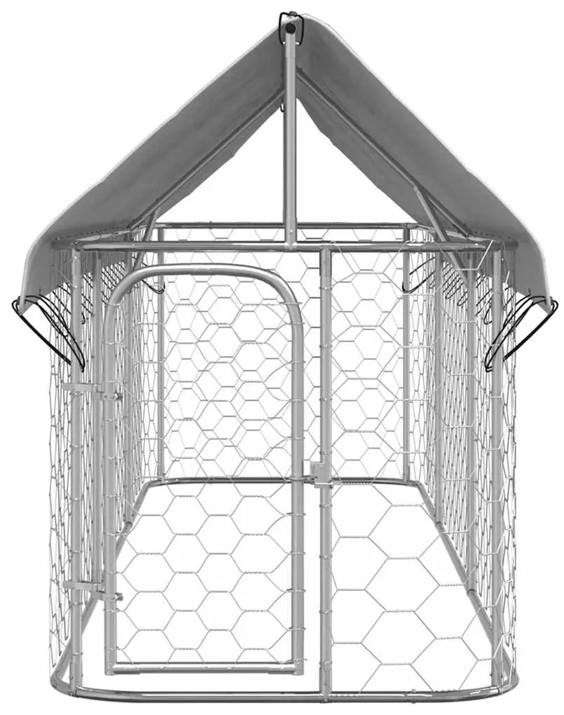 Canil de exterior com telhado 400x100x150 cm