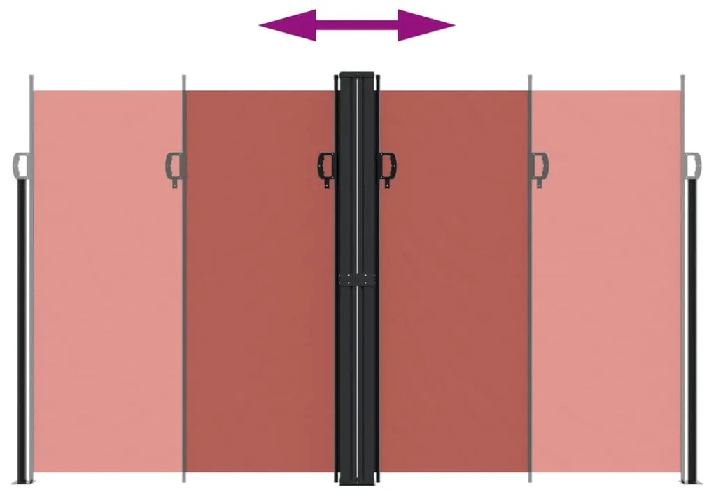 Toldo lateral retrátil 200x600 cm terracota