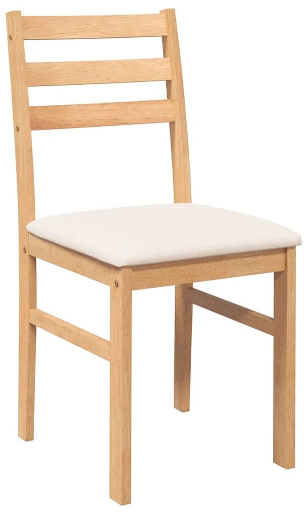 Cadeiras de jantar com almofadões 2 pcs madeira maciça