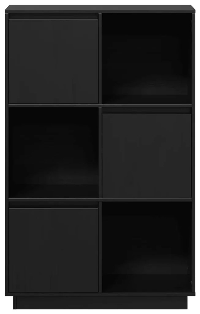 Aparador alto 74x35x117 cm pinho maciço preto