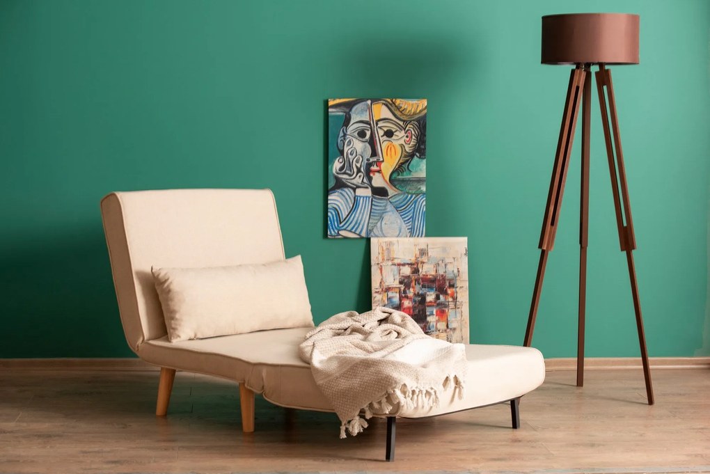 Sofá-cama 1 Lugar Folde – Creme – 180 x 80 cm