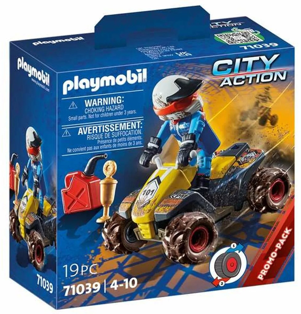 Playset Playmobil City Action Offroad Quad 19 pcs