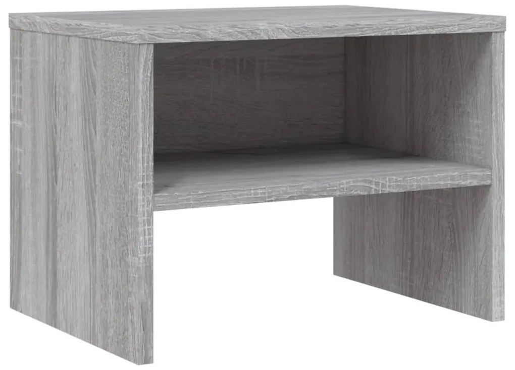 Mesa cabeceira 2 pcs 40x30x30 cm derivados madeira cinza sonoma