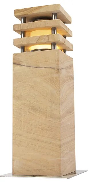 Candeeiro de pé moderno para exterior em arenito 40 cm - Grumpy