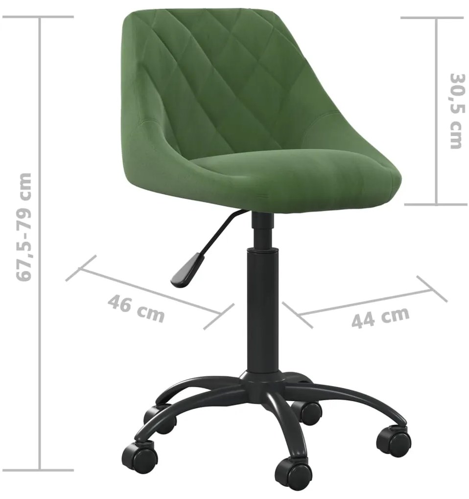 Cadeira de escritório veludo verde-escuro