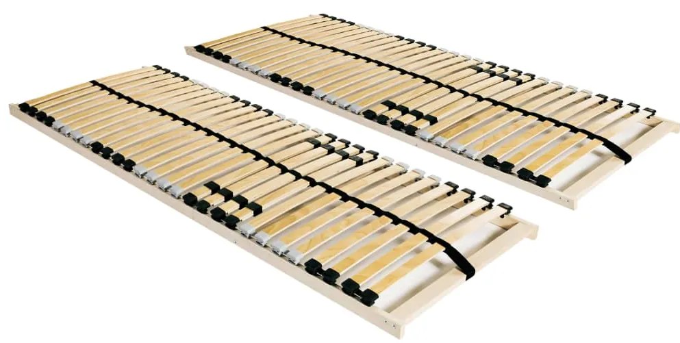 Estrados de ripas 2 pcs com 28 ripas 7 zonas 70x200 cm