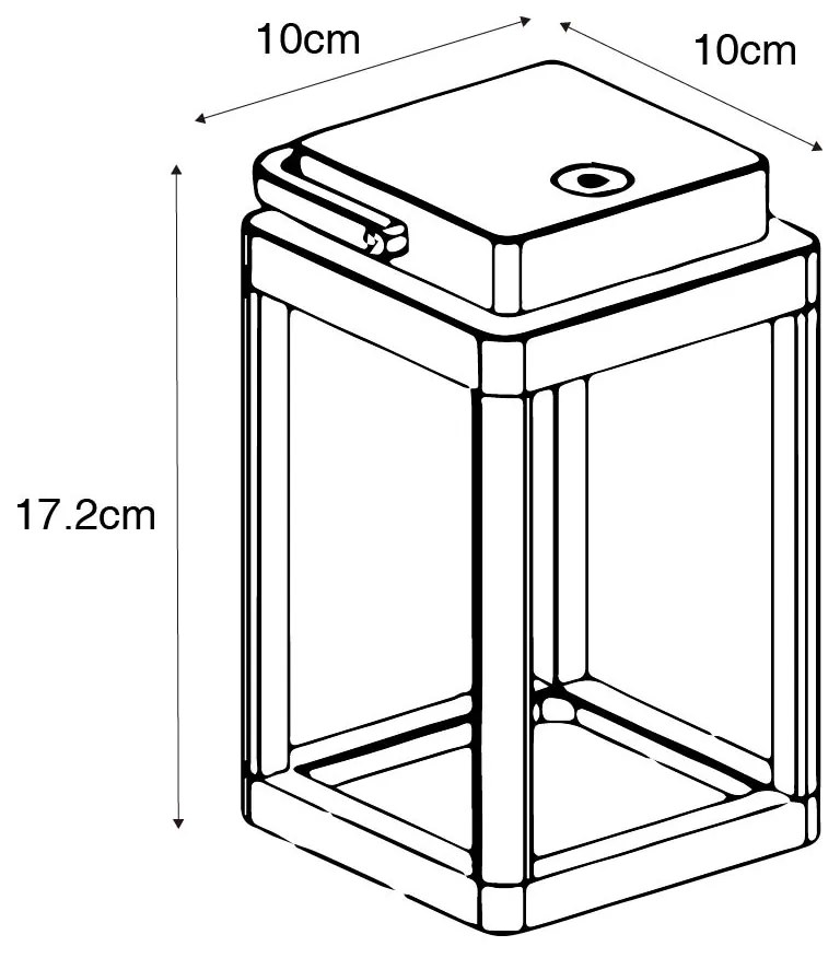 Candeeiro de mesa de exterior cinzento escuro com LED recarregável - Yara Moderno