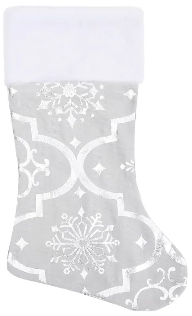 Saia de árvore de Natal luxuosa 90 cm com meia tecido branco