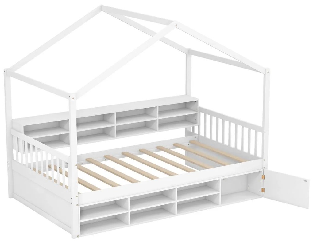 Conjunto de 2 mesas laterais modernas de meados do século com gaveta removível - natural