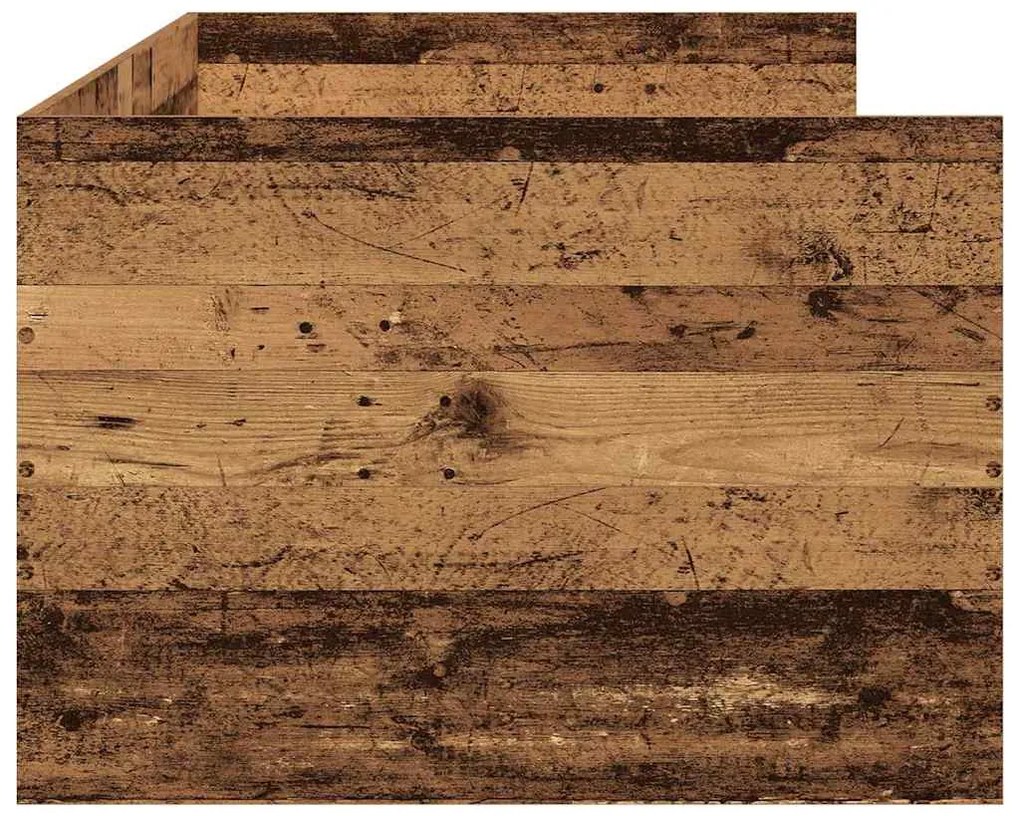 Cama Twin Rústica da Madeira Velha Madeira Engenheirada 90 x 200 cm