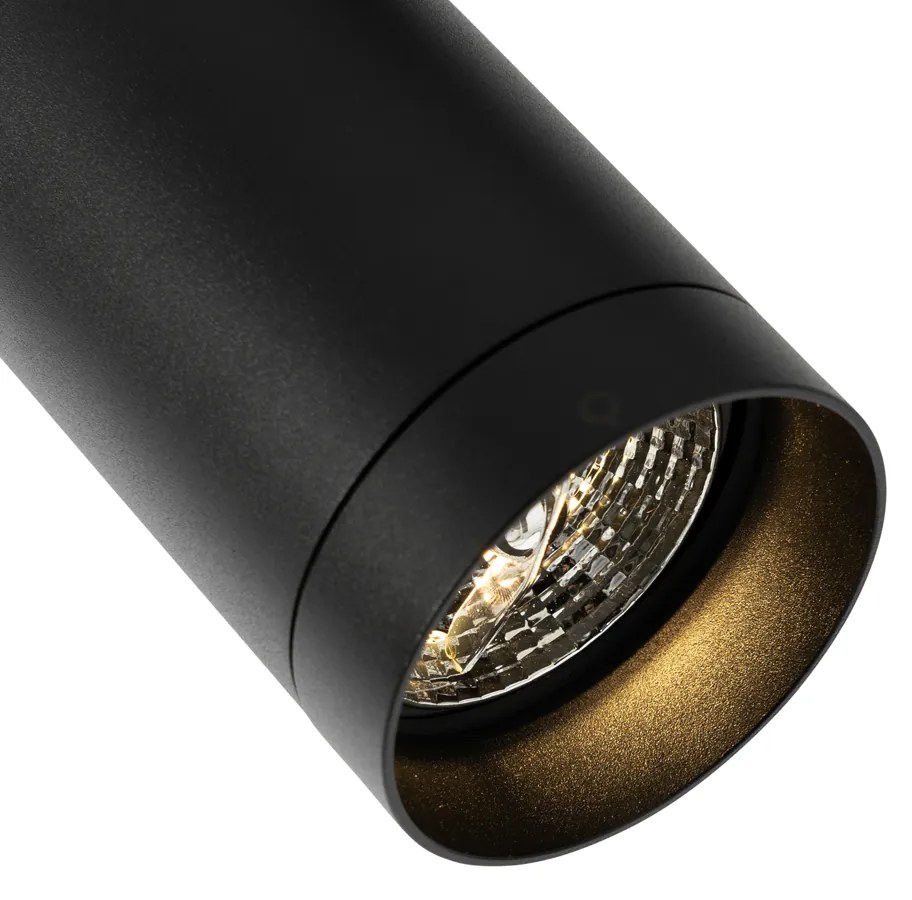 Sistema de Trilho Moderno com 5 Focos Preto Monofásico 7cm - Iconic Jeana Luxe Moderno