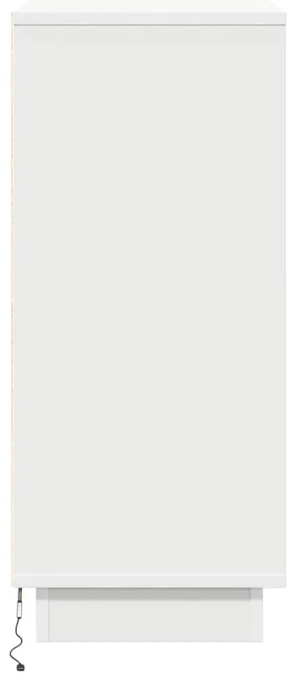 Aparador vidaXL com LED Branco 90x32x75 cm em madeira de engenharia