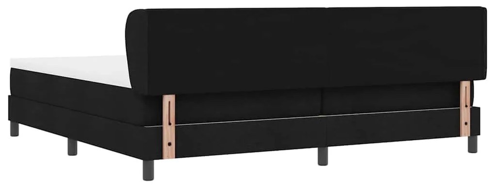 Cama Box com Colchão vidaXL Preto 200x200 cm Tecido