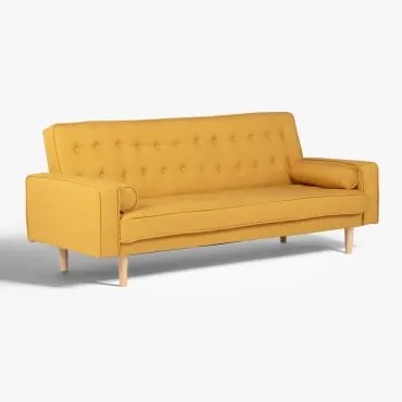 Sofá Cama Brion De 3 Lugares Amarelo Caril - Sklum