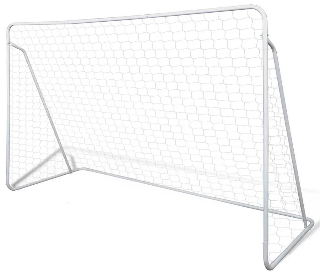 Conj. de balizas de futebol aço de alta qualidade 240x90x150 cm