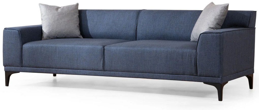 Sofá de 3 Lugares Petra – Azul – 215x87x86 cm