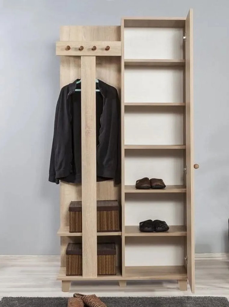 Hall Stand Garmanto – Carvalho Sonoma – 90x192x36 cm