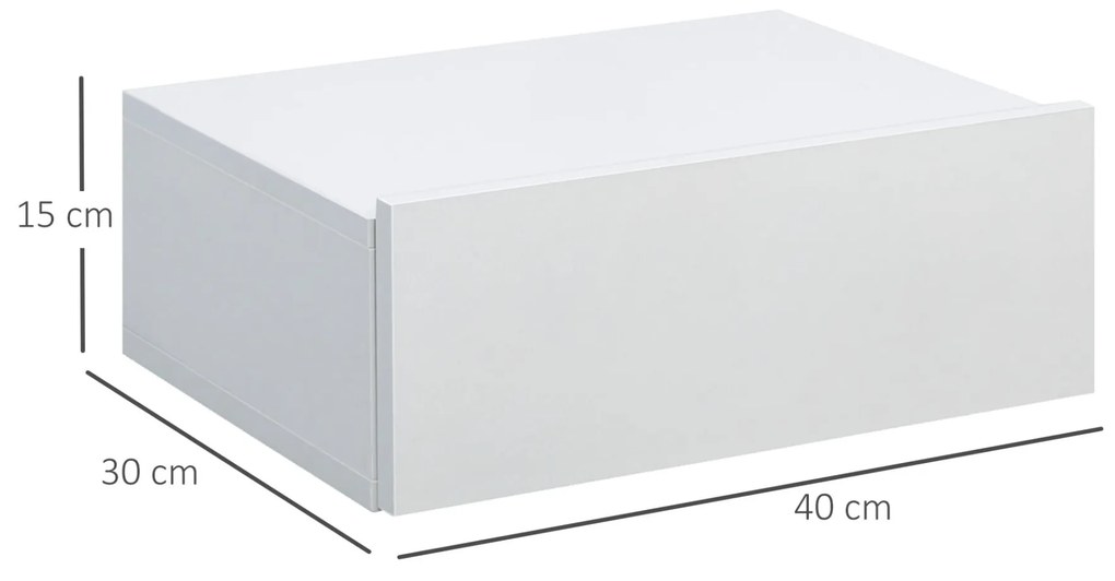 Conjunto de 2 Mesinhas de Cabeceira Hoten - Branco - Design Moderno