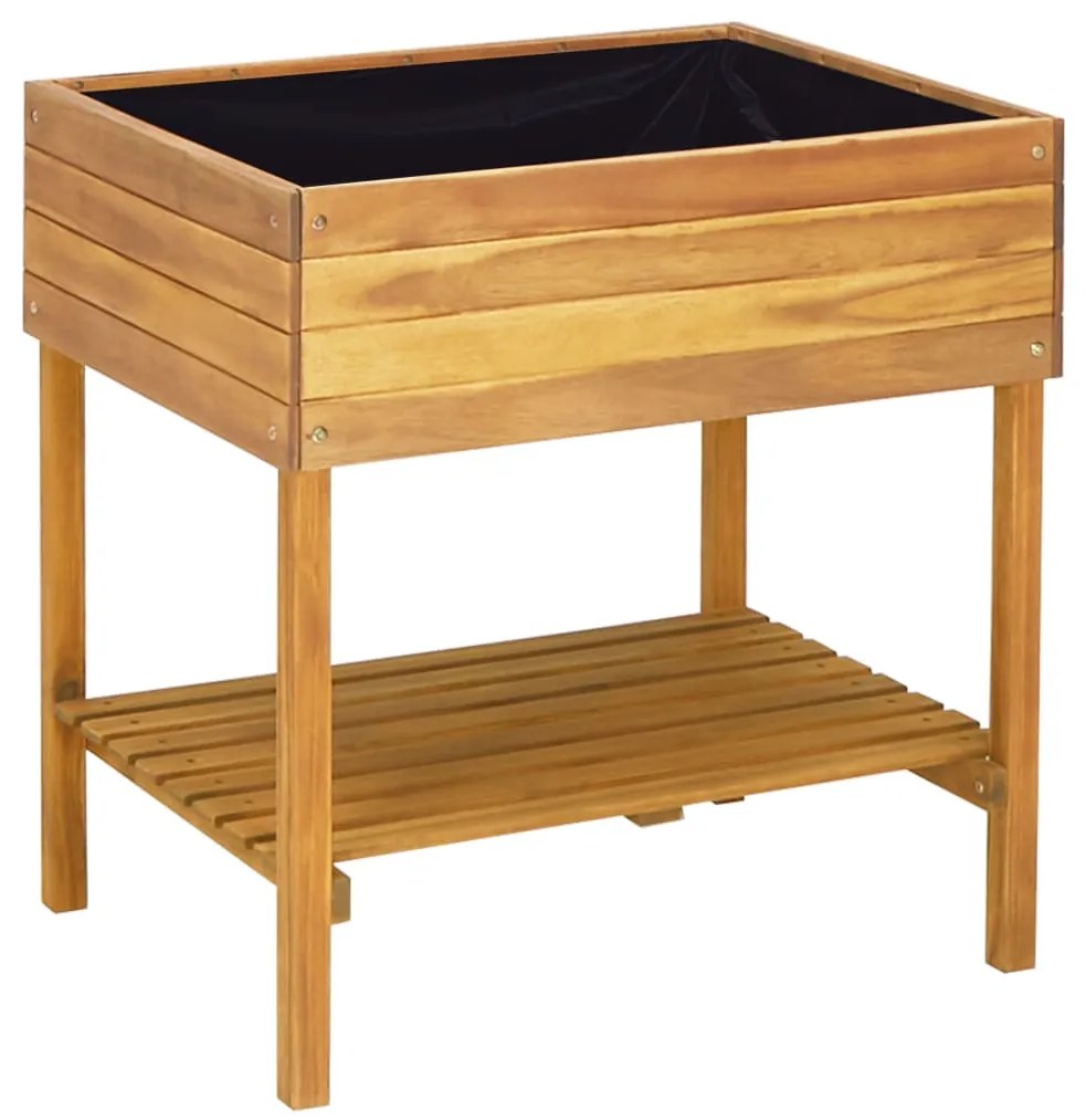 Vaso de jardim elevado 78,5x58,5x78,5 cm madeira acácia maciça