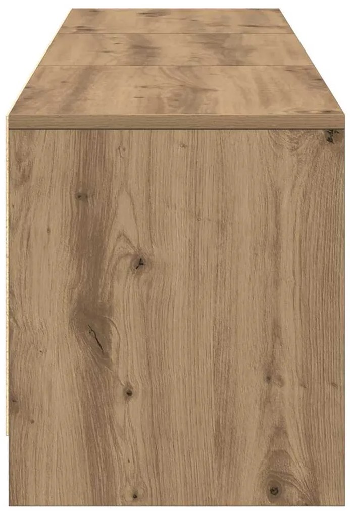 Gabinete de TV com LED Carvalho Artesanal 165x34x40 cm Madeira de Enge