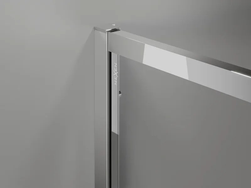 Mexen Exo-S Duo cabine de duche semicircular assimétrica de correr 100 x 80 cm, transparente, cromada - 8132-100-080-01-00