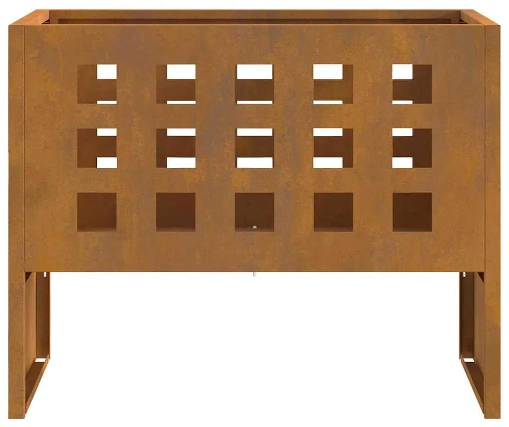 Fogueira Retangular 50x30x40 cm Aço Resistente às Intempéries