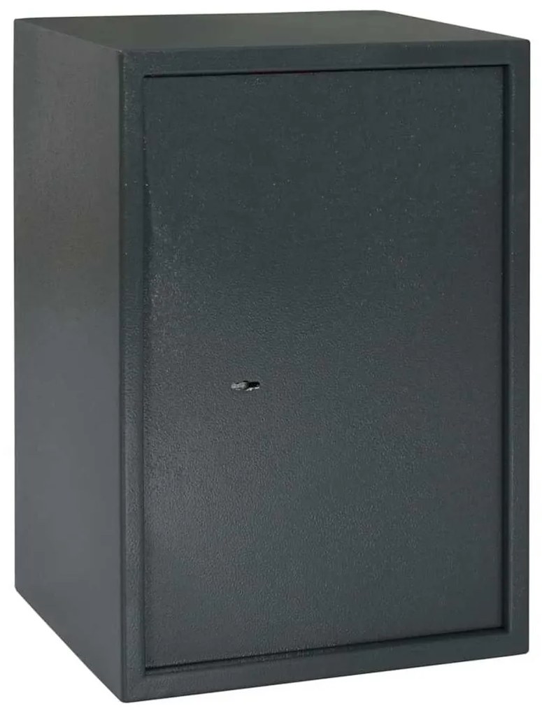 vidaXL Cofre com bloqueio Cinzento escuro 35 x 31 x 50 cm Aço