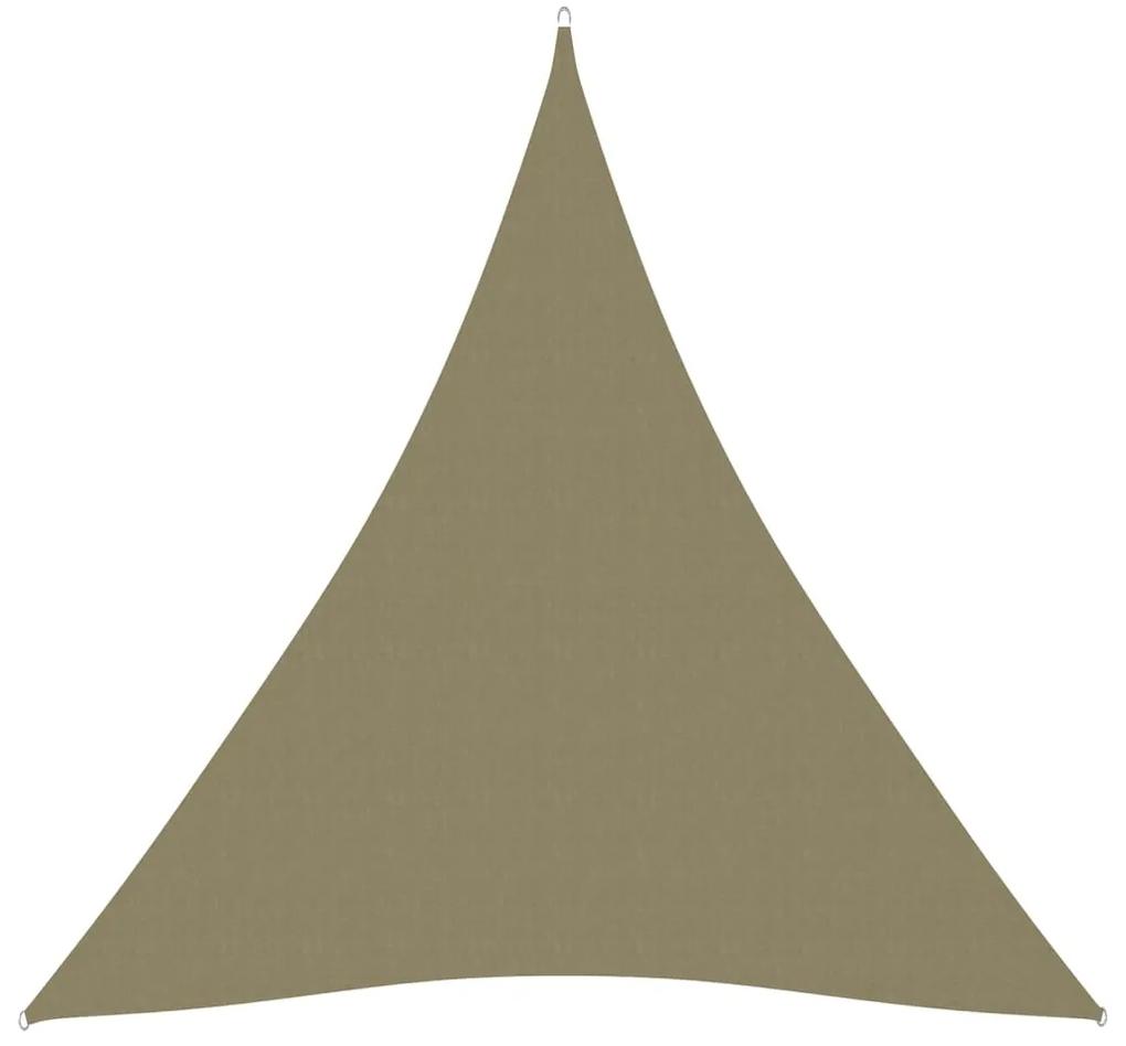 Para-sol estilo vela tecido oxford triangular 3x4x4 m bege