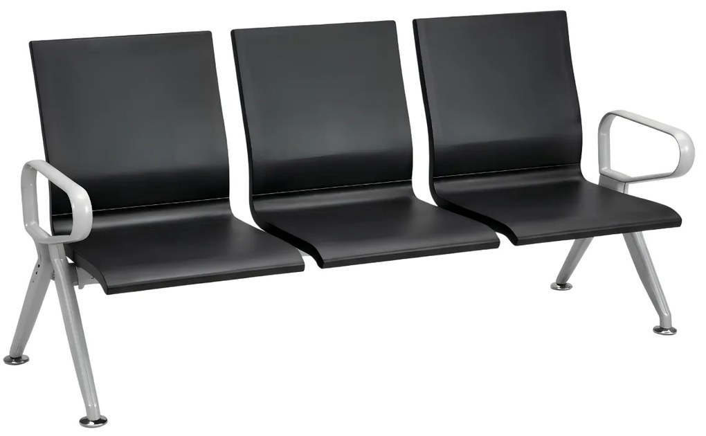 Viga de Receção 3 Lugares Innovate Preta Riva