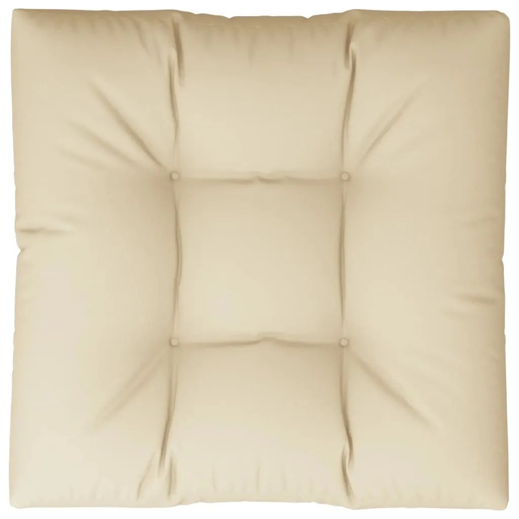 Almofadão sofá de paletes 80x80x12 cm tecido bege