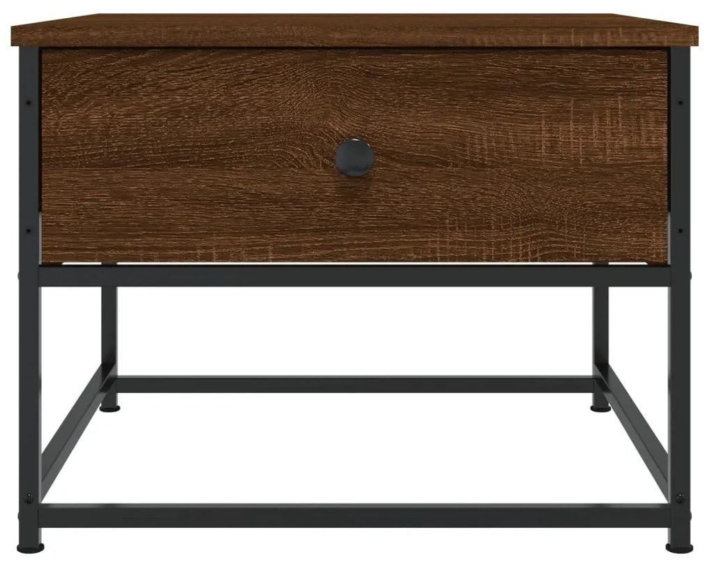 Mesa centro 51x51x40 cm derivados de madeira carvalho castanho