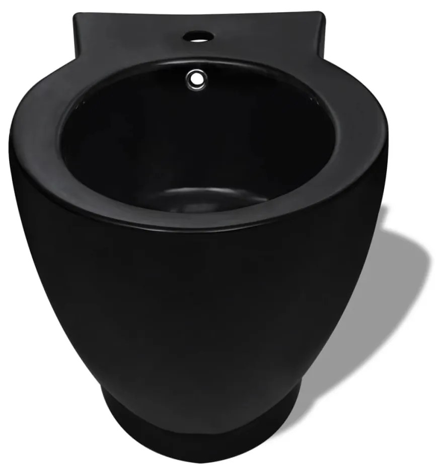 Conjunto com sanita e bidé cerâmica preto