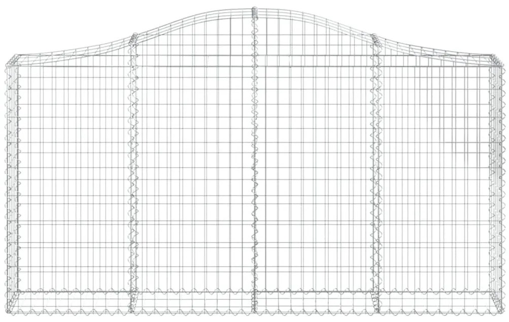 Cestos gabião arqueados 6pcs 200x30x100/120cm ferro galvanizado
