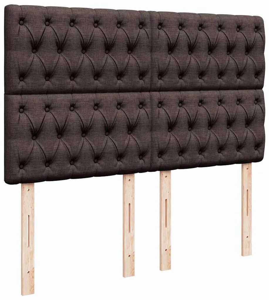 Estrutura cama otomana colchão 140x200cm tecido castanho escuro