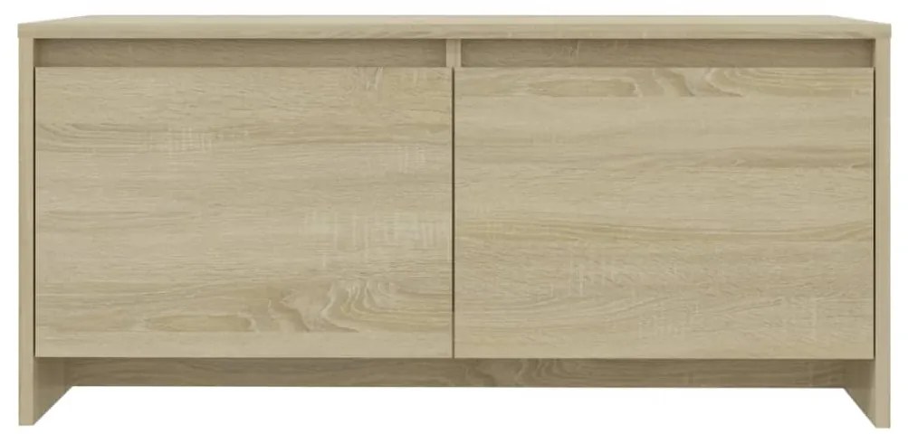 Mesa de Centro com 2 Gavetas - Carvalho - Design Nórdico