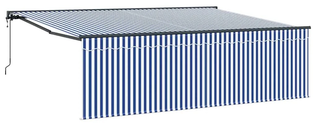 Toldo Retrátil Azul e branco Azul e Branco Antracite