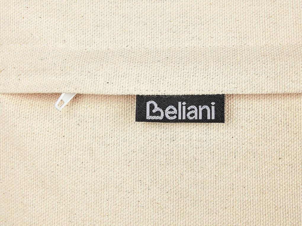 Conjunto de 2 almofadas decorativas em algodão creme 45 x 45 cm TATSOI Beliani