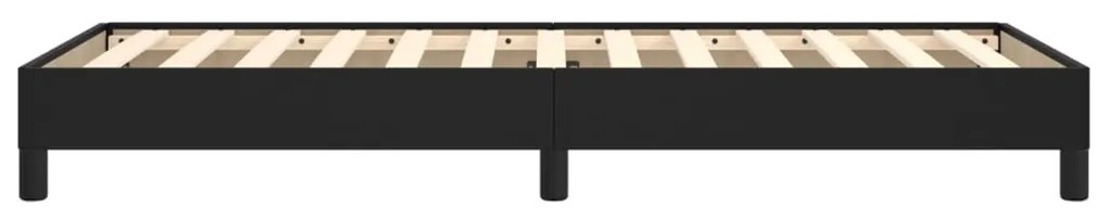 Estrutura de cama 90x190 cm couro artificial preto