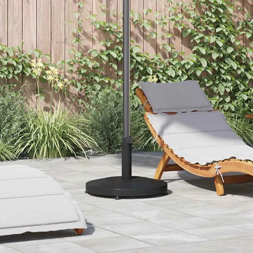 vidaXL Base de Guarda-sol Externo Preto 48 x 48 x 32 cm Aço, Concreto