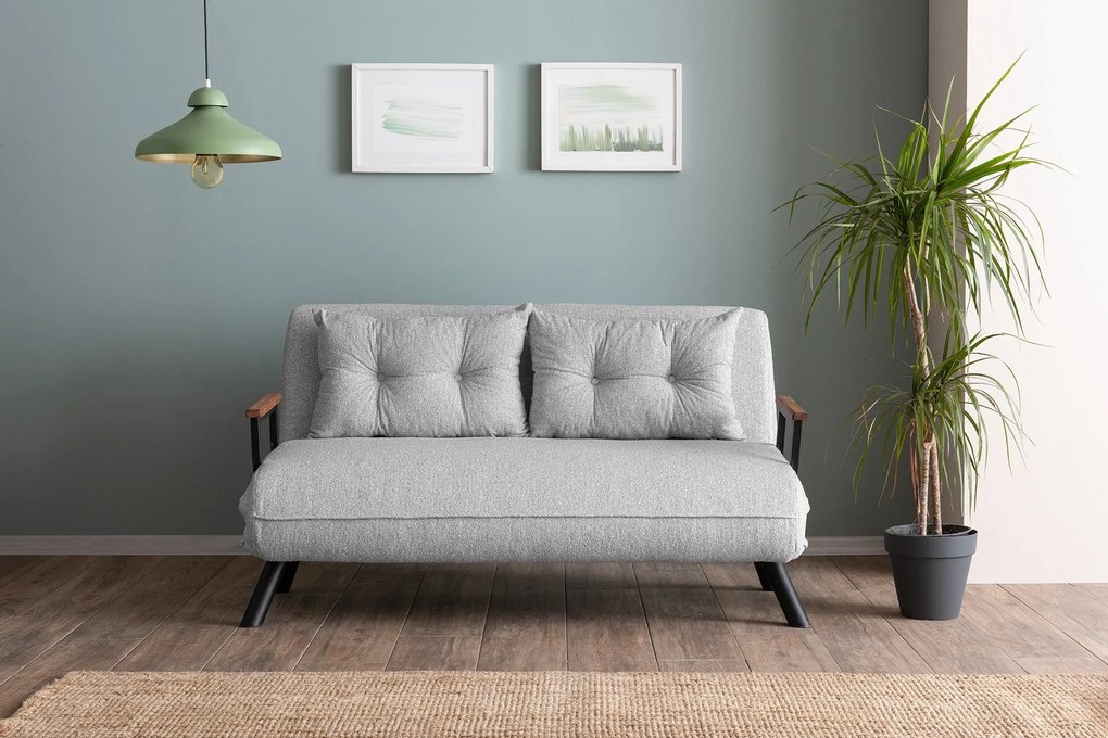 Sofá-Cama 2 Lugares Sando – Cinzento – 175x133 cm