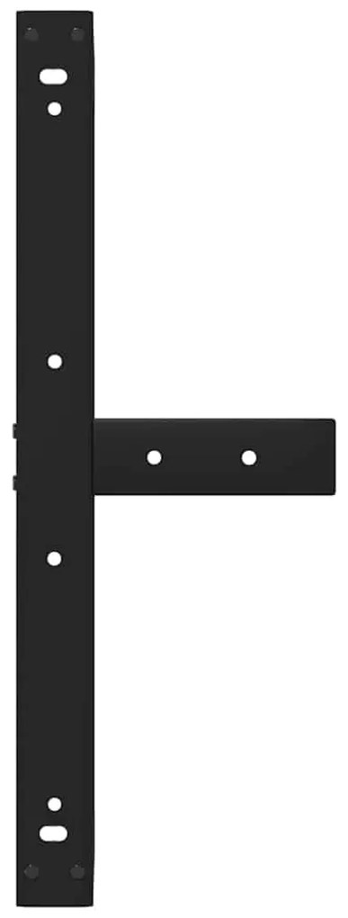 Pés para mesa de centro em forma de T, 2 peças, preto, 60x25x(42-43) c