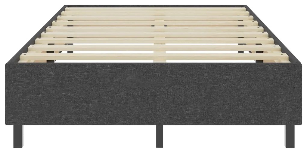 Cama boxspring 120x200 cm tecido cinzento-escuro