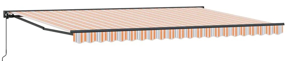 Toldo Retrátil Manual Azul Marinho 500x300 cm